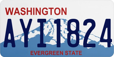 WA license plate AYI1824