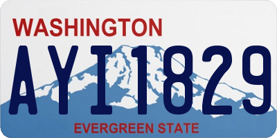 WA license plate AYI1829