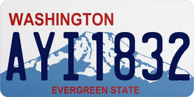 WA license plate AYI1832