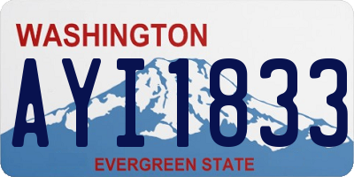 WA license plate AYI1833