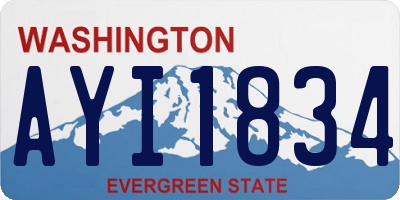 WA license plate AYI1834