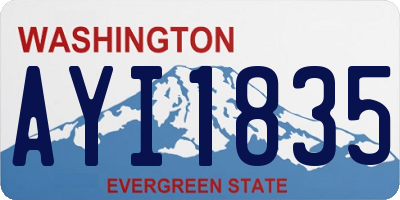WA license plate AYI1835