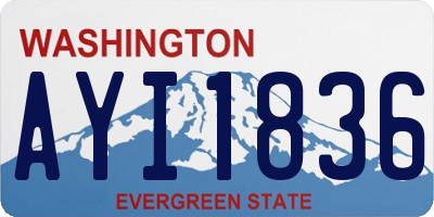 WA license plate AYI1836