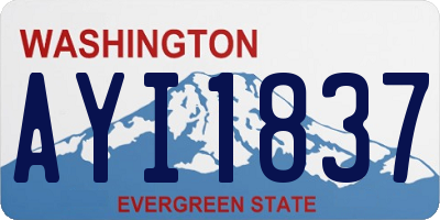 WA license plate AYI1837
