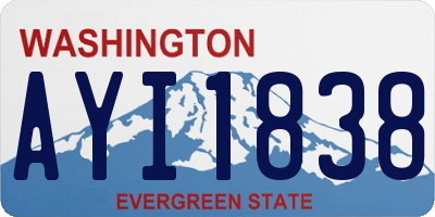 WA license plate AYI1838