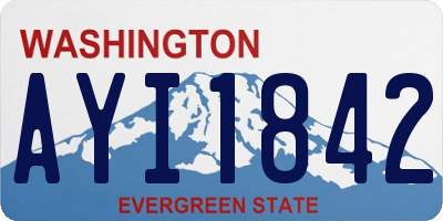 WA license plate AYI1842