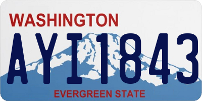 WA license plate AYI1843