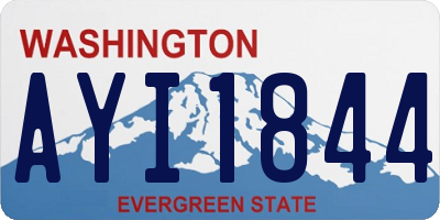 WA license plate AYI1844