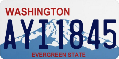 WA license plate AYI1845