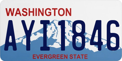 WA license plate AYI1846