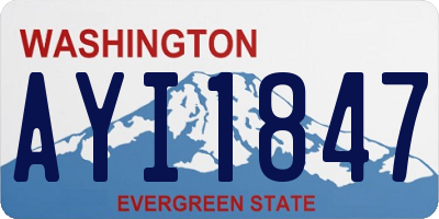 WA license plate AYI1847