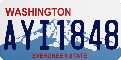 WA license plate AYI1848
