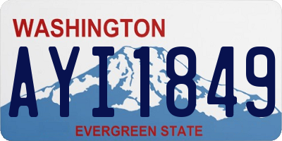 WA license plate AYI1849