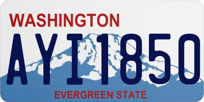 WA license plate AYI1850