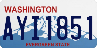 WA license plate AYI1851