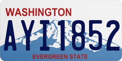 WA license plate AYI1852