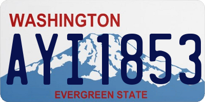 WA license plate AYI1853