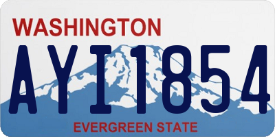 WA license plate AYI1854