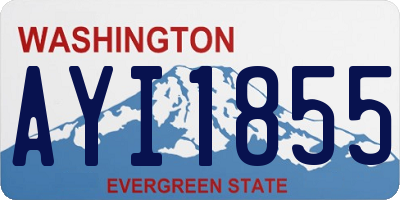 WA license plate AYI1855