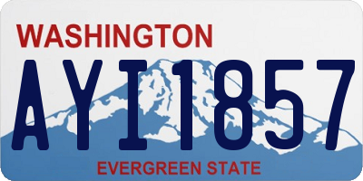 WA license plate AYI1857