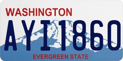 WA license plate AYI1860