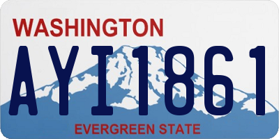 WA license plate AYI1861