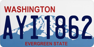 WA license plate AYI1862