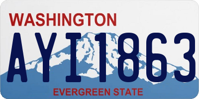 WA license plate AYI1863