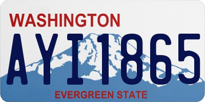 WA license plate AYI1865