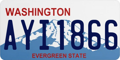 WA license plate AYI1866