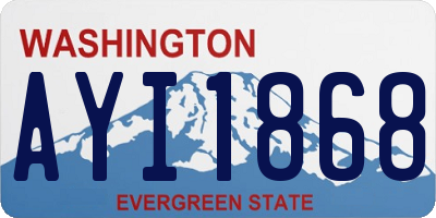 WA license plate AYI1868