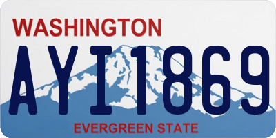 WA license plate AYI1869