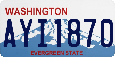 WA license plate AYI1870