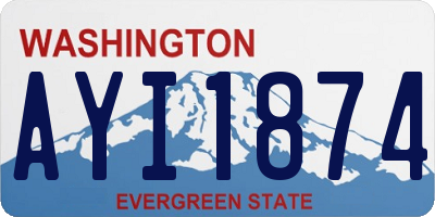 WA license plate AYI1874