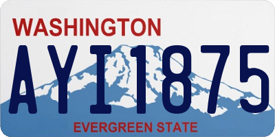 WA license plate AYI1875