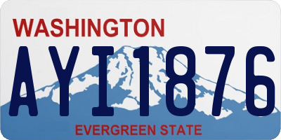 WA license plate AYI1876