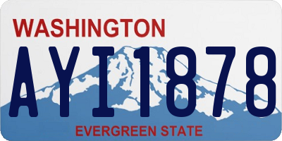 WA license plate AYI1878