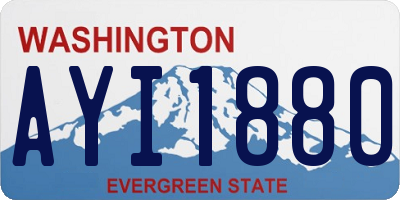 WA license plate AYI1880