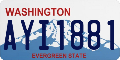 WA license plate AYI1881