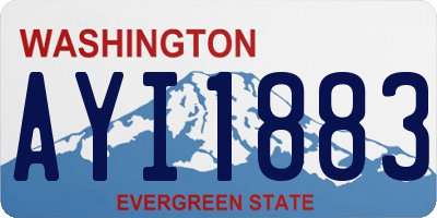 WA license plate AYI1883