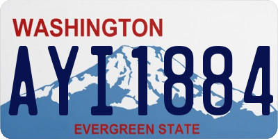 WA license plate AYI1884