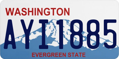 WA license plate AYI1885