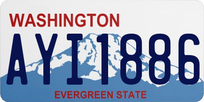 WA license plate AYI1886