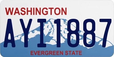 WA license plate AYI1887
