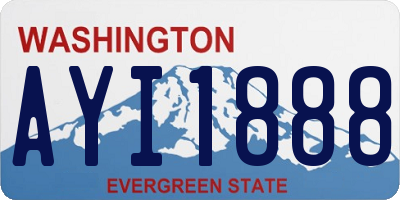 WA license plate AYI1888