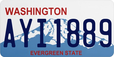 WA license plate AYI1889