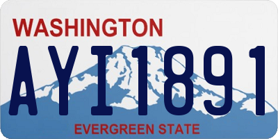 WA license plate AYI1891