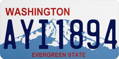 WA license plate AYI1894