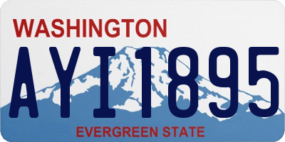 WA license plate AYI1895