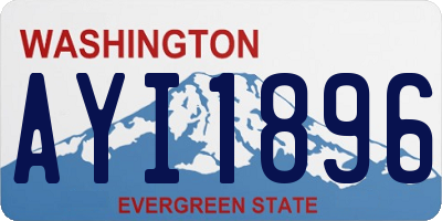 WA license plate AYI1896